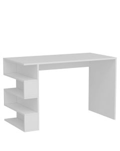Bureau blanc avec étagères 120cm - Prix Tunisie | Arkan.tn