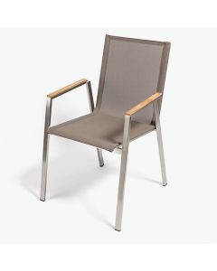 Fauteuil KINGSTON Inox/Teck - Prix Tunisie | Arkan.tn