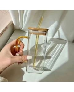 Tasse Carrée en Verre - Vert