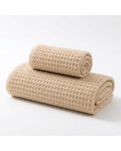 Serviettes de bain Mon Aura - KHJ45- Lot de 2 - Beige