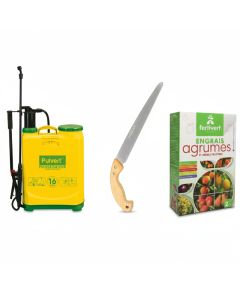 Pack Arbres, Pulvérisateur + scie + engrais agrumes