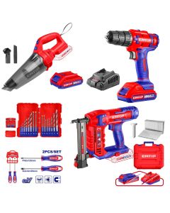 Pack complet EMTOP 20V – Cloueur, Perceuse & Aspirateur portable - Tunisie