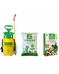 Pack Entretien 2 Fertivert : Pulvérisateur + Terreau + Engrais