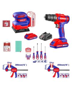 Pack Outils EMTOP 20V – Ponceuse & Perceuse Sans Fil - Tunisie