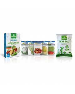 Pack potager 2 Fertivert - Engrais 750 g + Semences + Terreau 20 L