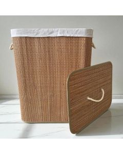 Panier à Linge en Bambou - 32X52X62 - Rectangulaire