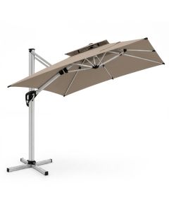 Parasol Leaf - Aluminium - 2,5 x 2,5 m - Grège