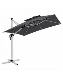 Parasol Leaf - Aluminium - 2,5 x 2,5 m - Gris