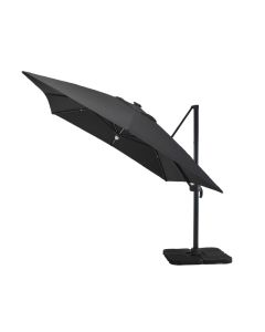 Parasol Velvet LED - Aluminium - 3,5x3,5 m - Noir