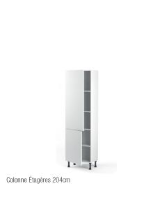 Meuble Colonne étagère 204CM- BRICO KITCHEN-Santana Blanc