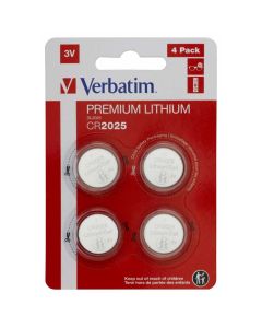 Pile Lithium Verbatim CR2025 3V (Pack 4) -... | Arkan.tn