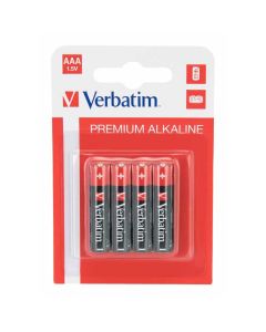 Piles Alcalines Verbatim AAA 1,5V (Pack 4) -... | Arkan.tn