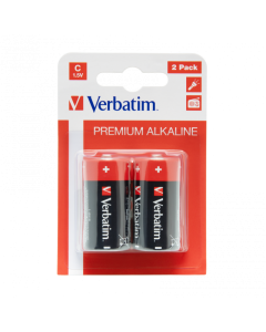 Pack 2 Piles Alcalines Verbatim Type C 1.5V -... | Arkan.tn