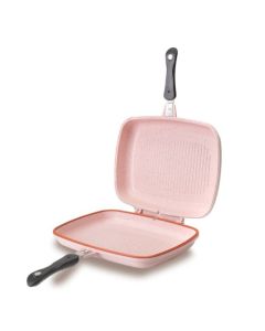Poêle Grille Double Face OMS TITOU - 3215 - Rose