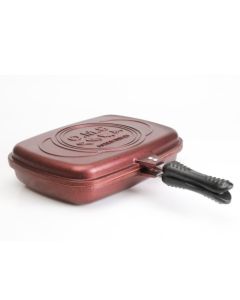 Poêle Grille Double Face OMS TITOU - 3215 - Rouge