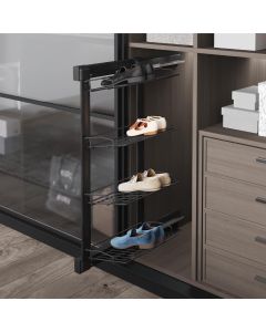 Porte Chaussures 4 Étages - S-6742-A - Aluminium - Anthracite - 325x475x960 mm