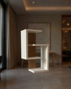 Composition murale 2U inversés Blanc-boisé