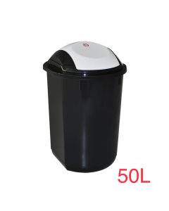 SOTUFAB - Poubelle basculante plastique 50l noir
