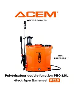 Pulvérisateur Double Fonction PE16 ACEM - 2807738011 - 6L 