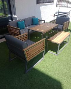 Salon de jardin Artie Jardin S07 - 5 places + 1 table basse