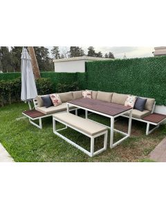 Salon de jardin Artie Jardin S16 - 5 places + 1 table basse