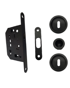KIT SERRURE Porte Coulissante SC6150KR NOIR Petit Trou ROND STAP