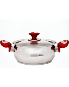 Marmite Hascevher - Inox 18/10 - rouge - 16cm - Turquie