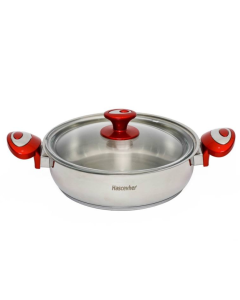sauteuse Hascevher - Inox 18/10 - 24x8 cm - rouge - Turquie