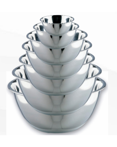 Lot de 7 Bols saladier inox - 22-24-26-28-30-32-34 cm