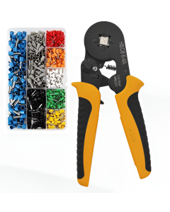 Pince à sertir 0.25-10 mm² - outils de sertissage de fil avec Cosse à manchon - 1200 pièces - JUSTER