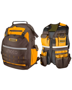 Gilet à Outils de Sécurité + Sac à Outils - INGCO