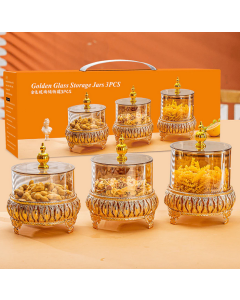 3 Pot à Rangement Multifonctionnel - Doré