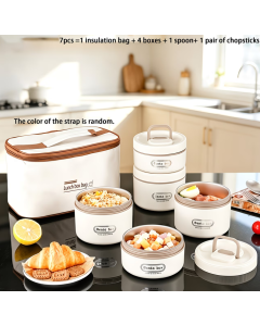 Lot de 4 boites lunch Box isothermes avec sac 