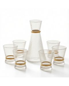 service à boissons - verre - 7 pièces
