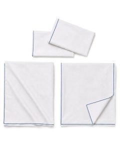 Set de lit satin de coton MON AURA - EEYDIH - Blanc