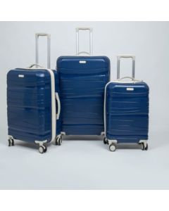 Set de trois valises avec roues démontables- Titou - bleu beige 