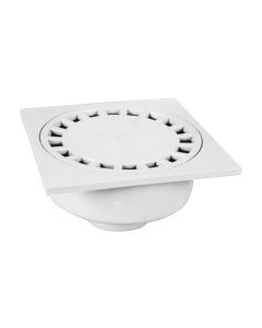 Siphon de sol CHUDEJ 15X15 BLANC PP-S/V-D50/K3