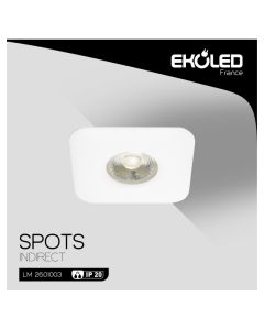 Spot Carré Blanc Ekoled - Prix Tunisie | Arkan.tn