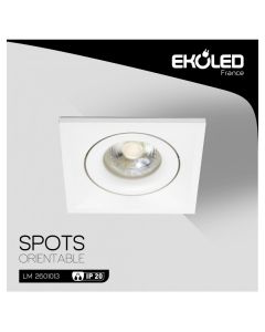 Spot Orientable Carré Blanc Ekoled - Prix... | Arkan.tn