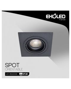 Spot Orientable Carré Noir Ekoled - Prix Tunisie | Arkan.tn