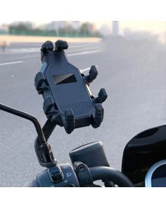 Support Téléphone Moto Universel - Étanche et Ajustable - Noir 