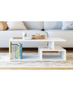 Table basse Home Intérieur - 40x90x50 cm - Blanc
