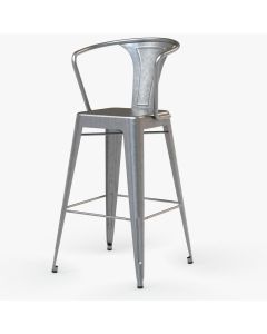 ESPACE HOME - tabouret ha - dim 44 x 110 x 44 cm-silver