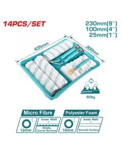 Ensemble de 14 brosses cylindriques Total -... | Arkan.tn