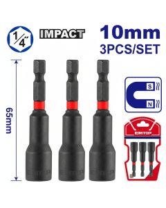 Tourne-écrous EMTOP EMNS1031 - 10 mm (lot 3)