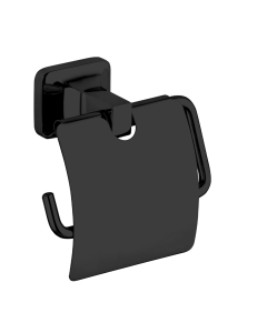 Porte-Papier Toilette avec Couvercle Noir -... | Arkan.tn
