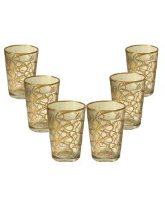 Verre à eau GLASSCO MKR-10066 - 6 pièces - Dorée