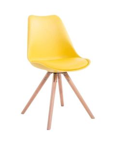 ESPACE HOME - chaise scandinave d'intérieur ou d'extérieur vintage - dim 48 x 82 x 54 cm-jaune
