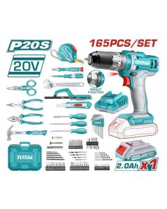 Visseuse Total THKTHP11652 - 20V - 165 accessoires - 1 batterie
