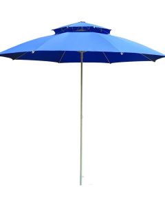 Parasol Double Toit 220 cm bleu – Résistant